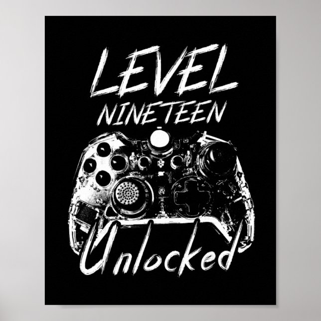 Affiche 19e anniversaire Cadeau 19 ans Cadeaux 19e anniver (Devant)