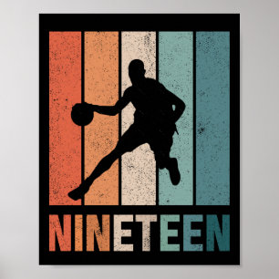 Affiche 19e anniversaire Retro Amateurs de basket-ball 19