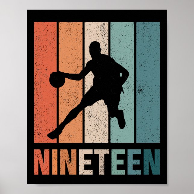 Affiche 19e anniversaire Retro Amateurs de basket-ball 19  (Devant)
