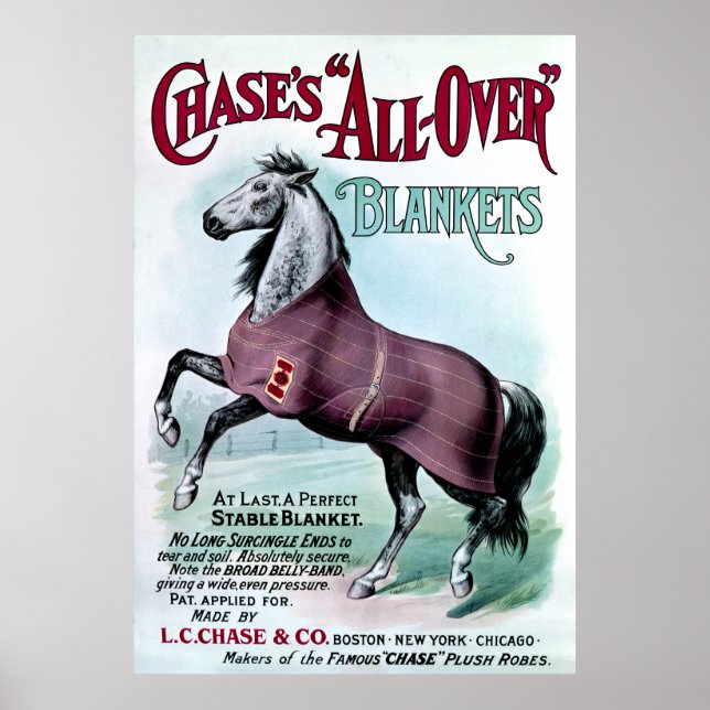 Affiche 19e C. Couvertures Chase Horse (Devant)