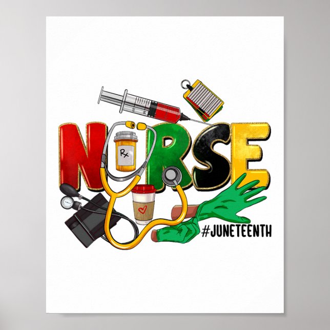 Affiche 19e Junte Infirmière Femmes Noires Mois de l'histo (Devant)