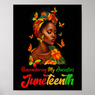 Affiche 19ème Femmes Noires Africaines Cheveux Se Souvenir