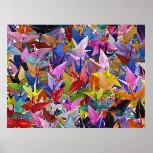 Affiche 1.000 origamis empaquettent l'affiche de grues