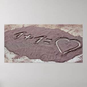 Affiche 1 + 1 Égal à l'amour