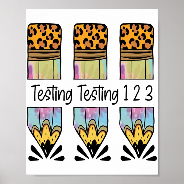 Affiche 1 2 3 Jour d'essai Chemise Test Jour d'examen ense (Devant)