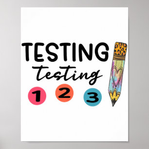 Affiche 1 2 3 Jour d'essai Coordinateur de test de chemise