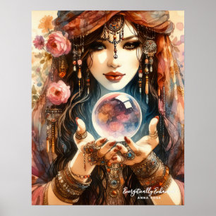 Affiche *~* 1 A100 Lecteur Psychique Gypsy Crystal Pall