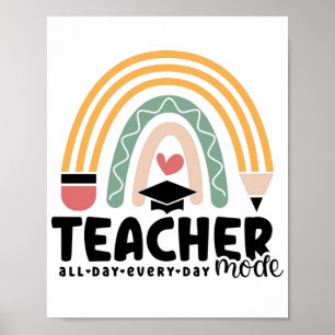 Affiche 1- Amusant mode enseignant cadeau d'enseignement p