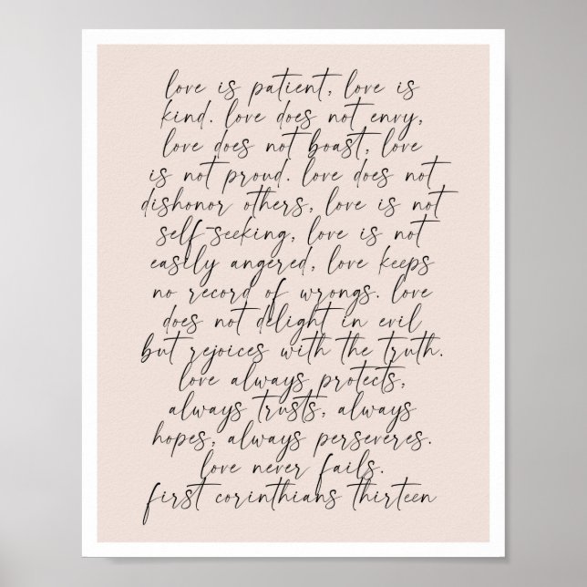 Affiche 1 Corinthiens 13 (Devant)