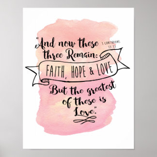 Affiche 1 Corinthiens 13:13 - 10 x 14