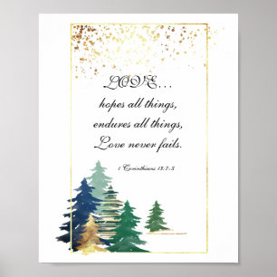 Affiche 1 Corinthiens 13:7-8 AMOUR... espère toutes choses