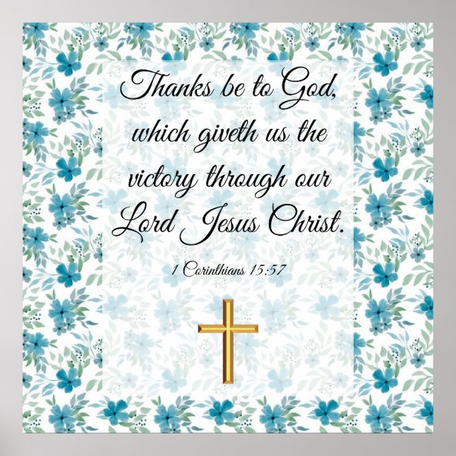 Affiche 1 Corinthiens 15:57 (Devant)