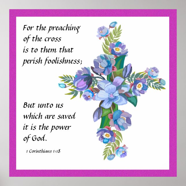 Affiche 1 Corinthiens 1:18 (Devant)