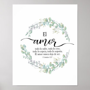 Affiche 1 corintios 13, El amort Póster