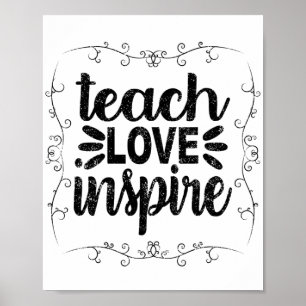 Affiche 1- Enseigner l'Amour Inspirer chemise, Retro Ensei