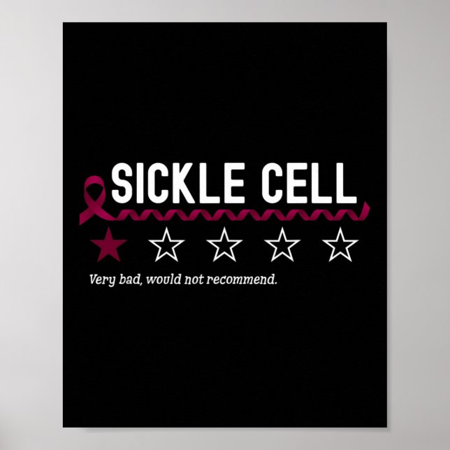 Affiche 1 Étoile Notation Sickle Cell Sensibilisation Funn (Devant)