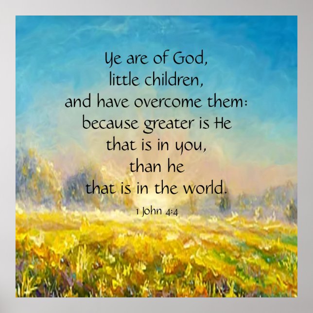 Affiche 1 Jean 4:4 (Devant)