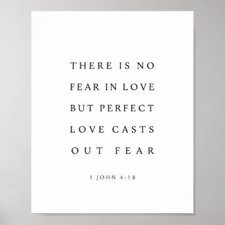 Affiche 1 John 4:18 Perfect love casts out fear