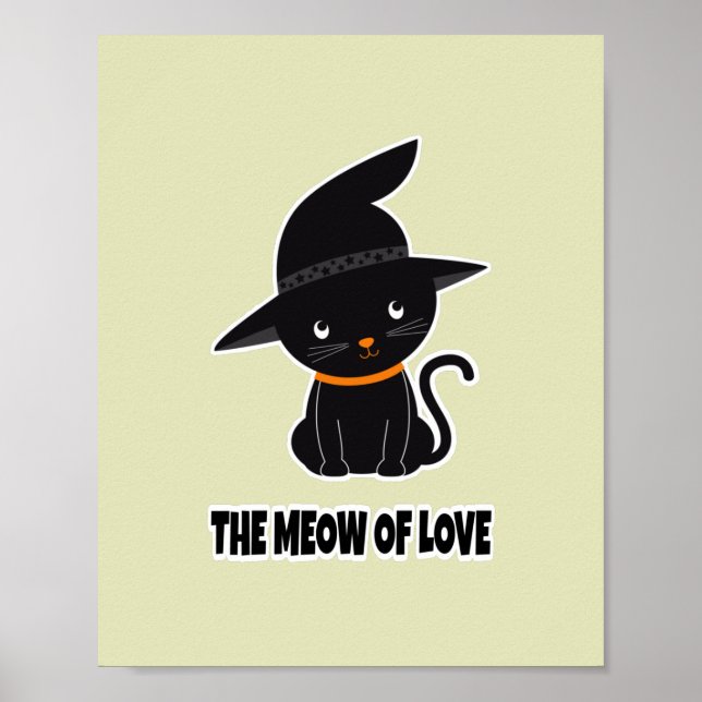 Affiche 1.mignonne belle chatte noire miow amour (Devant)