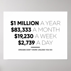 Affiche 1 million par an   Devis motivationnel