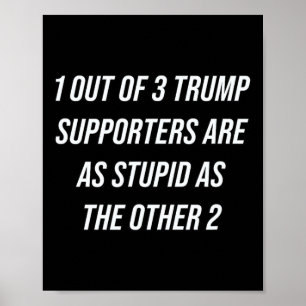 Affiche 1 Partisans De Trump Sur 3 Sont Aussi Stupides Que