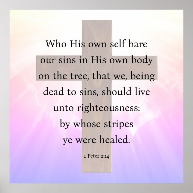 Affiche 1 Pierre 2:24 (Devant)