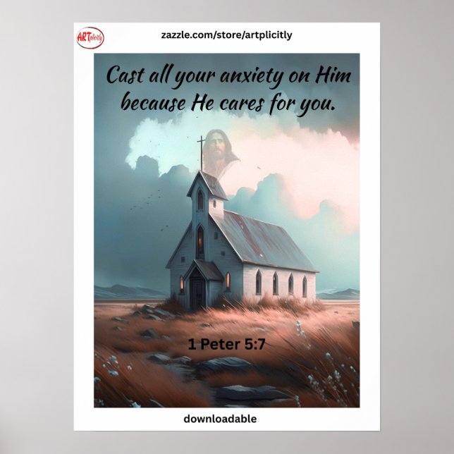 Affiche 1 Pierre 5:7 (Devant)