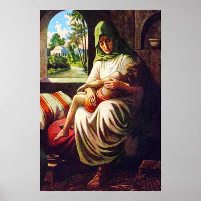 Affiche 1 Rois 17 L'affiche du fils de la veuve meurt (Devant)