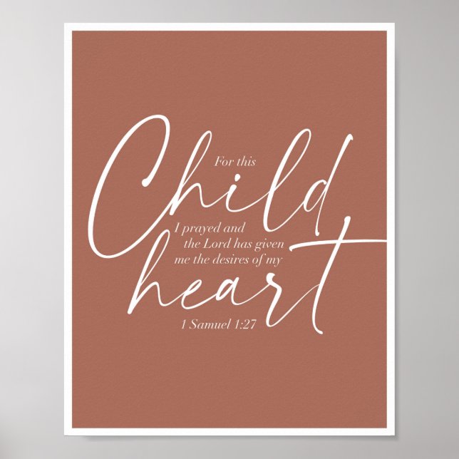 Affiche 1 Samuel 1:27 Arrière - plan de rouille en argile  (Devant)