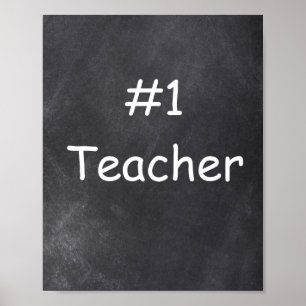 Affiche #1 Teacher Chalkboard Design Class Decoration