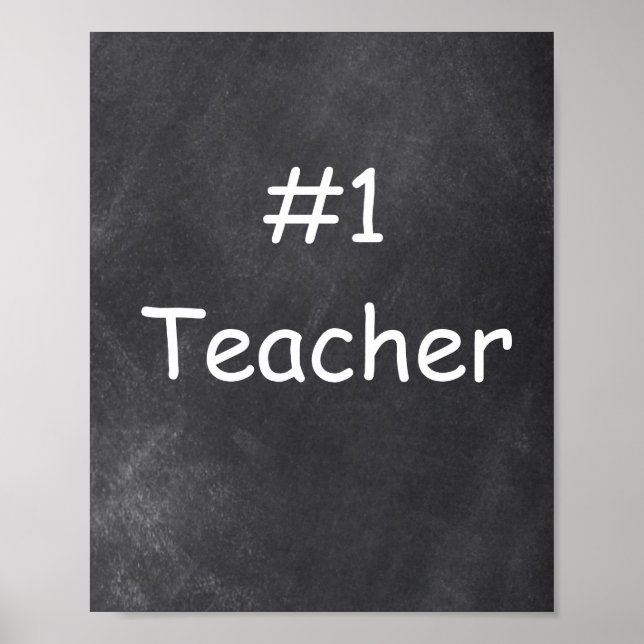 Affiche #1 Teacher Chalkboard Design Class Decoration (Devant)