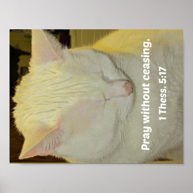 Affiche 1 Thessaloniciens 5:17 Priez sans cesser. (Devant)