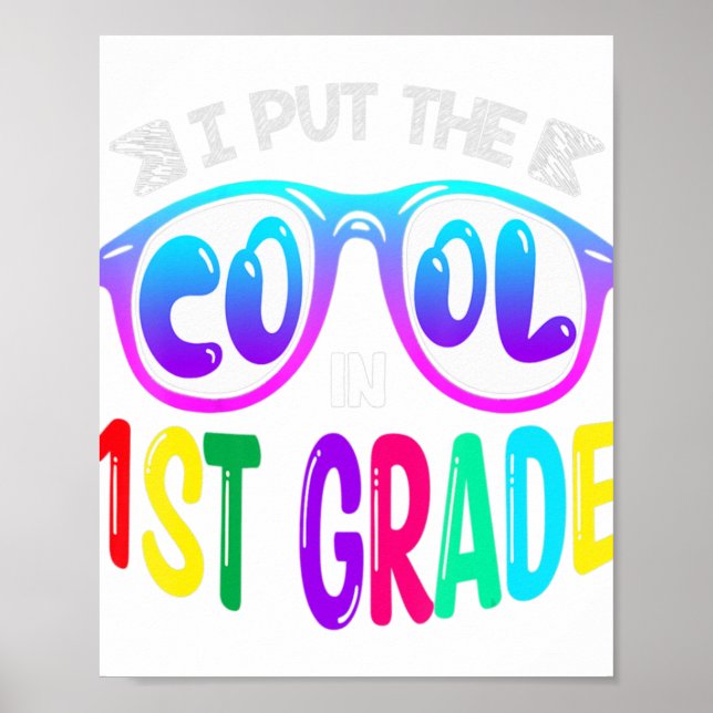 Affiche 1er Jour De 1Ème Année Pour Garçons Filles Cool En (Devant)