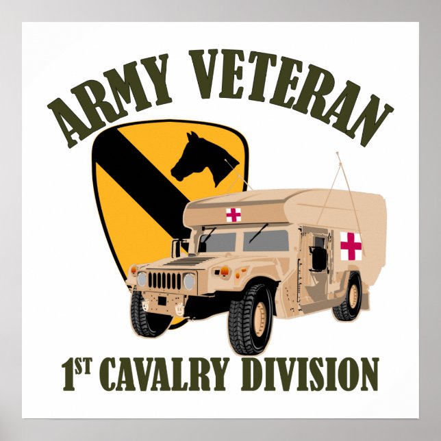 Affiche 1er Vet Cav - Ambulance Humvee (Devant)