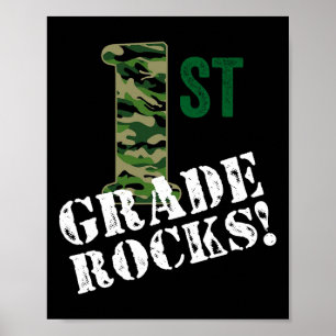 Affiche 1ère année Rocks Camo Premier grade Retour à l'éco