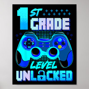 Affiche 1ère classe Gamer Garçons de 1ère année Enfants Pr