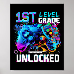 Affiche 1ère classe Gamer Garçons de 1ère année Enfants Pr