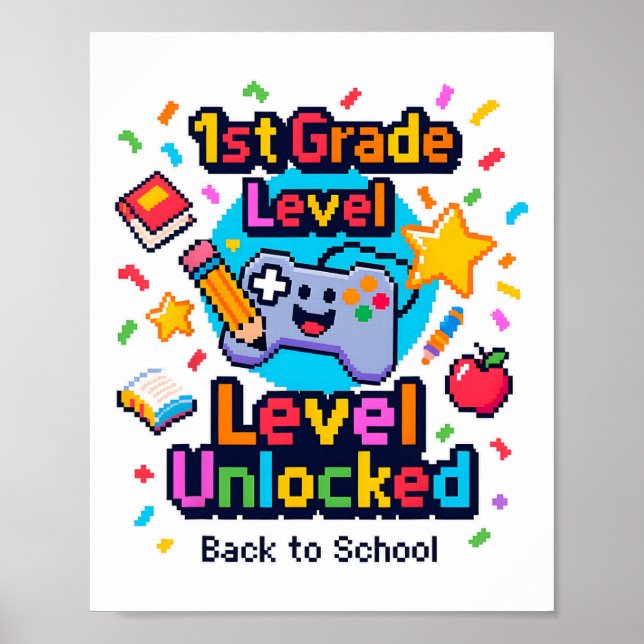 Affiche 1ère classe Jeu vidéo déverrouillé Pixel Ck To S (Devant)