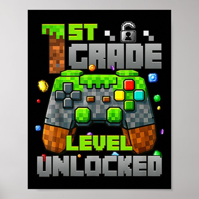 Affiche 1ère classe Jeu vidéo déverrouillé Pixel Ck To S (Devant)