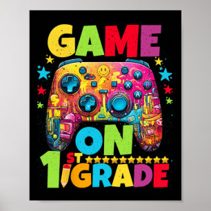 Affiche 1ère classe Jeu vidéo déverrouillé Pixel Ck To S