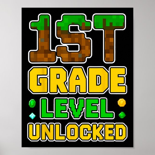 Affiche 1ère classe Jeu vidéo déverrouillé Pixel Ck To S (Devant)