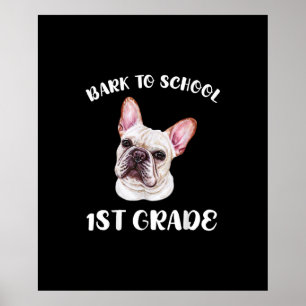 Affiche 1ère classe mignonne français bulldog citation drô