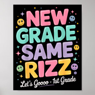 Affiche 1re année retour à l'école nouvelle année même riz