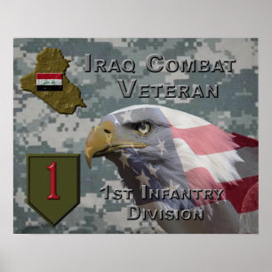 Affiche 1re Division d'infanterie Irak Vétérinaire de comb