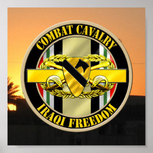 Affiche 1st Cavalry Division Cavalry Scout OIF VETERAN