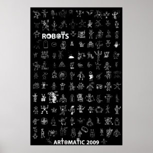 Affiche 2009 de robots d'Artomatic 6 - édition