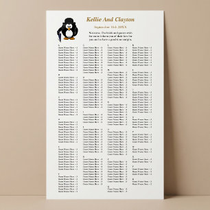 Affiche 200 Funny Penguin Greeter Wedding Seating Chart