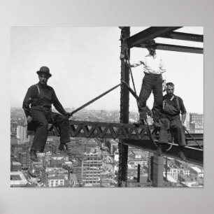 Affiche 200 Pieds Au-Dessus Du Sol - Construction D'Un Gra