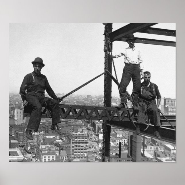 Affiche 200 Pieds Au-Dessus Du Sol - Construction D'Un Gra (Devant)