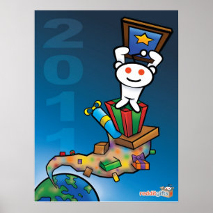 affiche 2011 secrète de Père Noël de reddit
